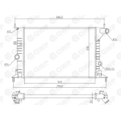 Radiator, baterie de antrenare,Radiator, racire motor WRA142 Qwp