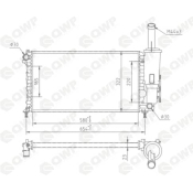 Radiator, racire motor WRA207 Qwp